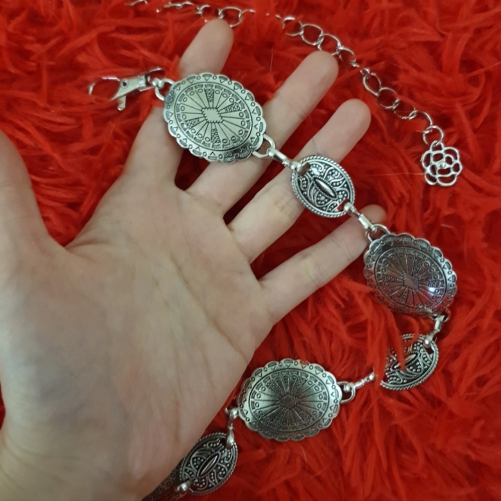 Elegant Chic Silver Women's Boho Belt